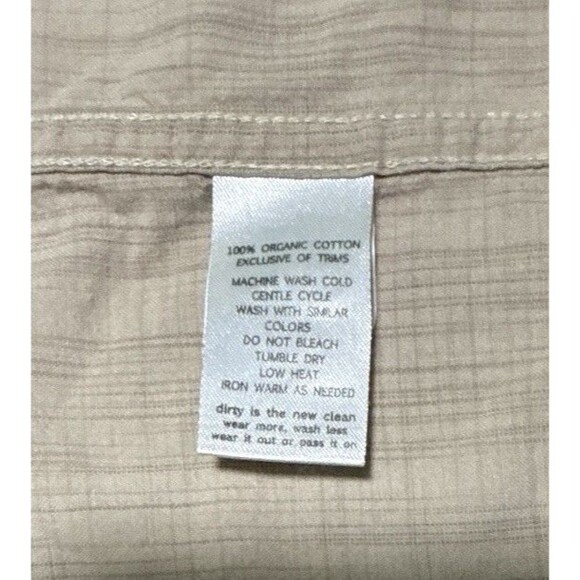 Toad & Co Smythy Shirt Men’s L Beige Tan Organic Cotton Short Sleeve Button Up - Picture 3 of 4